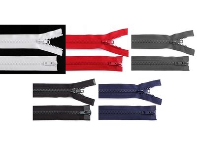 Zip kostěný 5 mm dělitelný 2 jezdce 100 cm (bundový){% if product.brand.name %} – Stoklasa{% endif %}