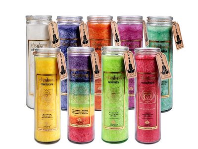 Vonná čakrová svíčka ve skle velká 320 g{% if product.brand.name %} – Stoklasa{% endif %}