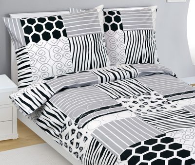 Bavlněné povlečení Šedá,Černá,Bílá 90/920{% if product.brand.name %} – Bellatex{% endif %}