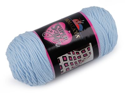 Pletací příze Super Soft Yarn 200 g - 7 (80823) modrá světlá
