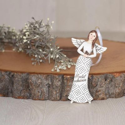 Anděl k zavěšení X3594 - 5,5 x 0,8 x 12 cm – fotka 1