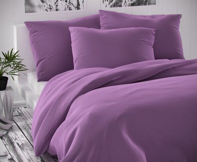 Saténové Povlečení 1+2 - Fialové, 240x200 cm, 70x90 cm{% if product.brand.name %} – Kvalitex{% endif %}