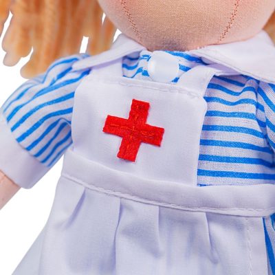 Bigjigs Toys Látková panenka zdravotní sestřička Nancy 28 cm – fotka 4
