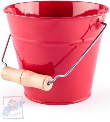 Kyblík dětský zahradní červený kov 15cm dřevěná rukojeť{% if product.brand.name %} – Woody{% endif %}