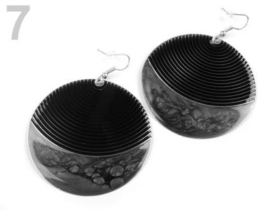 Náušnice kovové Ø53mm kruhy{% if variant.name %} – 7 černá{% endif %}