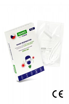 5x FFP2 respirátor NANO MED.CLEAN černá – fotka 4