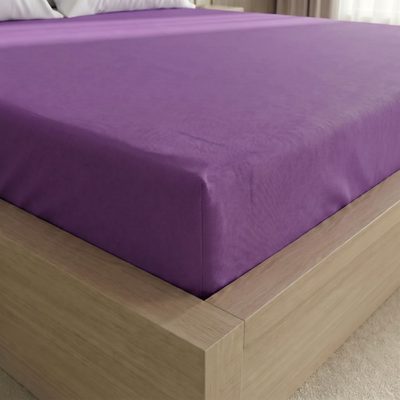 Prostěradlo bavlněné napínací fialové – fotka 2