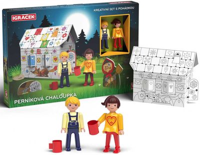 EFKO IGRÁČEK Perníková chaloupka kreativní set se 2 figurkami a pohádkou – fotka 1