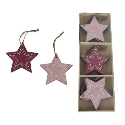 Hvězda k zavěšení, 9 ks D5572 - 6,5 x 6,5 x 0,4 cm{% if product.brand.name %} – Morex{% endif %}