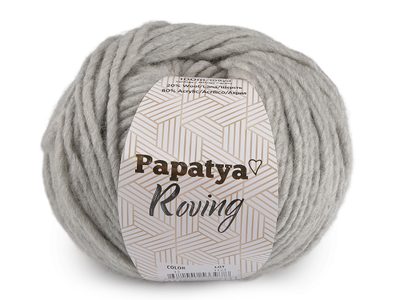 Pletací příze Papatya Roving 100 g{% if variant.name %} – 4 (13) šedá světlá{% endif %}