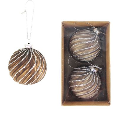 Vánoční ozdoba, sada 2ks S0192 - dia 8 cm{% if product.brand.name %} – Morex{% endif %}