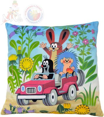 Polštář Krtek Jeep (Krteček) 30x30cm{% if product.brand.name %} – MORAVSKÁ ÚSTŘEDNA{% endif %}