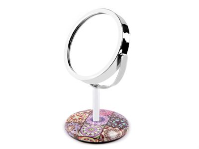 Kosmetické zrcátko stolní mandaly s broušenými kamínky 15 cm{% if variant.name %} – 3 fialová lila{% endif %}