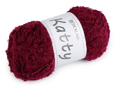 Pletací příze nopková Katty 100 g - 4 bordó sv.