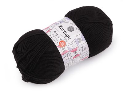 Pletací příze Baby One 100 g{% if variant.name %} – 4 (940) černá{% endif %}