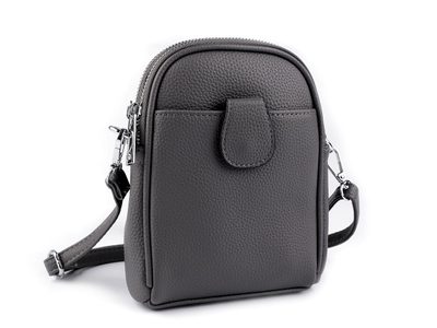 Dámská / dívčí kabelka crossbody s popruhem 15x18 cm{% if variant.name %} – 23 šedá{% endif %}