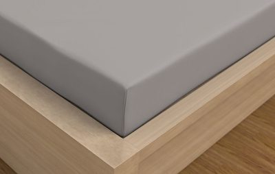 Saténové prostěradlo 90x200cm světle šedé – fotka 1