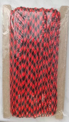 Padáková šňůra PARACORD černá-oranžová reflexní 25 metrů{% if product.brand.name %} – VTC{% endif %}