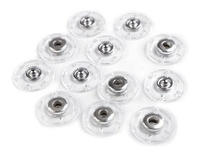 Designové patentky / druky Ø 18; 20; 25 mm 6 párů{% if variant.name %} – 2 (20 mm) transparent - nikl{% endif %}