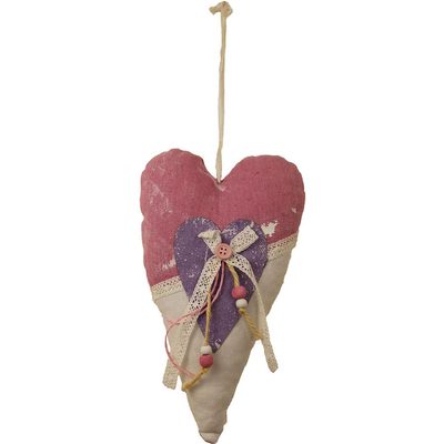 Závěsné srdce látkové X0153 - 14 x 23 x 5 cm{% if product.brand.name %} – Morex{% endif %}