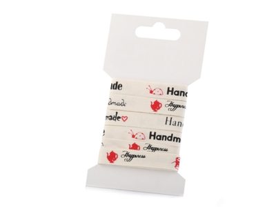 Bavlněná stuha šíře 10 mm Hand made{% if product.brand.name %} – Stoklasa{% endif %}
