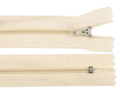 Spirálový zip šíře 3 mm délka 30 cm{% if variant.name %} – 103 krémová nejsvět.{% endif %}