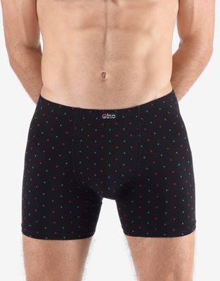 GINA pánské boxerky delší nohavička, šité, s potiskem 74173P{% if variant.name %} – černá martini - 62/64{% endif %}