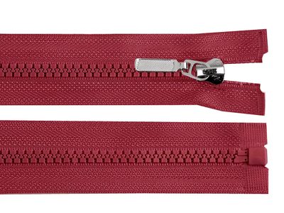 Kostěný zip No 5 délka 80 cm s ozdobným jezdcem{% if variant.name %} – 178 bordó{% endif %}