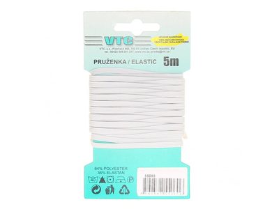 Pruženka plochá 5,3 mm bílá - karta 5 m{% if product.brand.name %} – VTC{% endif %}
