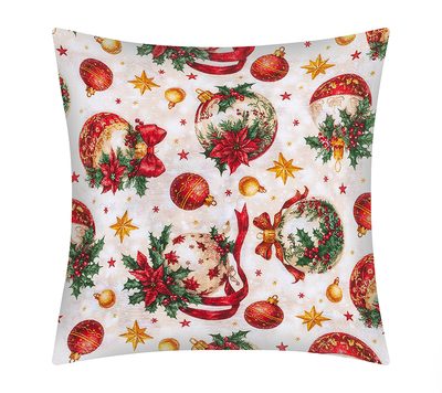 Povláček Vánoce Červená,Zlatá,Smetanová 55/132 45x45 cm{% if product.brand.name %} – {% endif %}