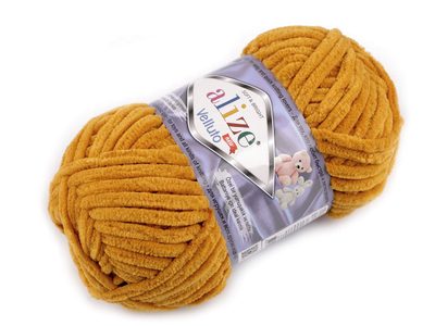 Velluto žinylková příze 100 g - 13 (002) hořčicová