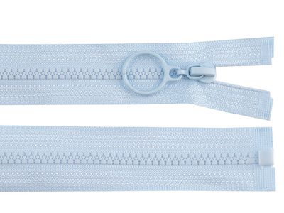 Kostěný zip 4 mm dělitelný s kroužkem délka 30 cm{% if variant.name %} – 185 modrá pomněnková{% endif %}