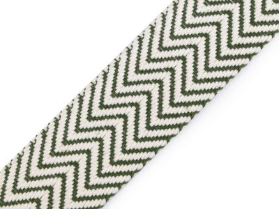 Bavlněný oboustranný popruh šíře 38 mm METRÁŽ{% if variant.name %} – 2 režná světlá zelená{% endif %}