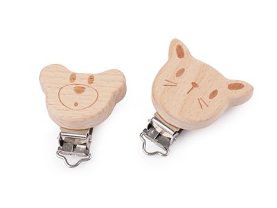Dětský klip dřevěný medvídek, kočka{% if product.brand.name %} – Stoklasa{% endif %}
