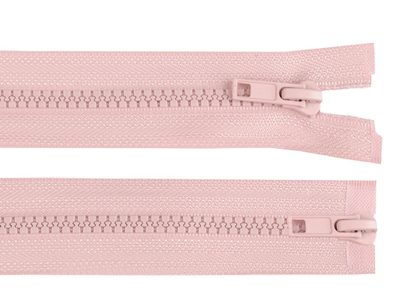 Zip kostěný 5 mm dělitelný 2 jezdce / dvoucestný 65 cm bundový{% if variant.name %} – 136 pudrová{% endif %}