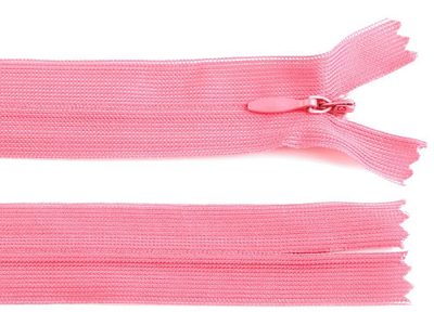Spirálový zip skrytý šíře 3 mm délka 60 cm Dederon{% if variant.name %} – 137 růžová střední{% endif %}