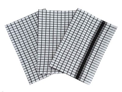 Utěrka Extra savá 50x70 cm Drobná kostka bílo/černá 3 ks - Svitap