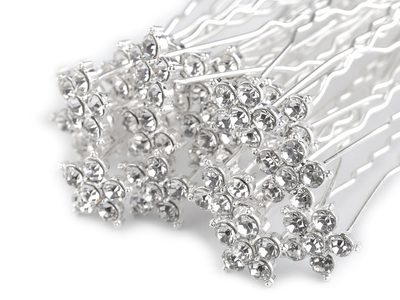 Štrasová vlásenka květ Ø13 mm 2 kusy{% if product.brand.name %} – Galanterka{% endif %}