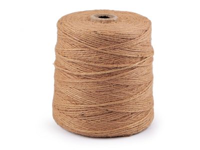 Provázek jutový Ø3 mm - 1000 g - na pletení tašek dekorací{% if variant.name %} – 3 (05) režná přírodní{% endif %}