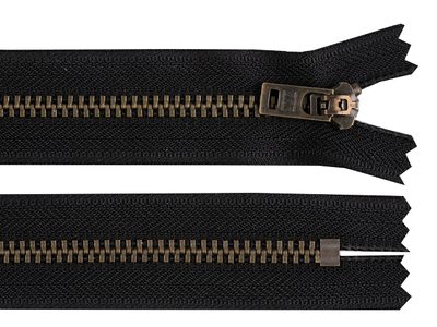 Kovový zip YKK No 5 délka 18 cm staromosazný (jeansový){% if variant.name %} – 580 černá staromosaz{% endif %}
