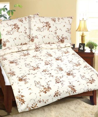 Povlečení flanelové Béžová,Hnědá 12/275 140x200, 70x90 cm{% if product.brand.name %} – Bellatex{% endif %}