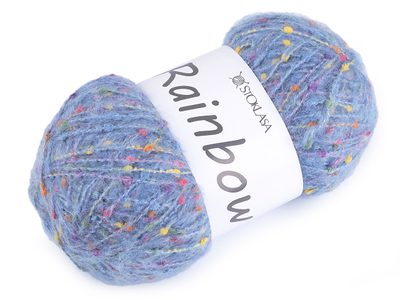 Pletací příze mohérová Rainbow 100 g{% if variant.name %} – 3 (21-4) modrá světlá{% endif %}