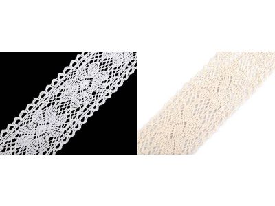 Krajka / vsadka paličkovaná šíře 55 mm METRÁŽ{% if product.brand.name %} – Galanterka{% endif %}
