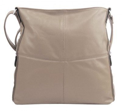 Praktická velká dámská crossbody kabelka 47-MH latté hnědá – fotka 1
