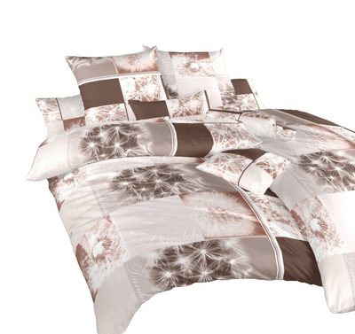 Povlečení krep Pampelišky 3D hnědé 140x200, 70x90 cm{% if product.brand.name %} – Dadka{% endif %}