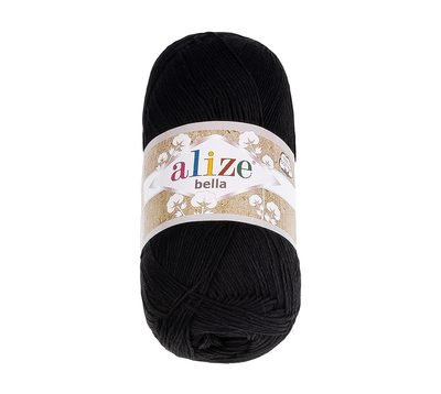 Příze BELLA Černá 60 100g / 360 m{% if product.brand.name %} – Alize{% endif %}