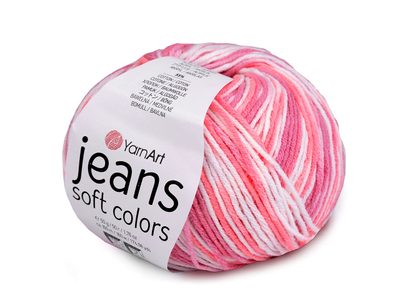 Pletací příze Jeans Soft Color 50 g{% if variant.name %} – 3 (6206) růžová{% endif %}