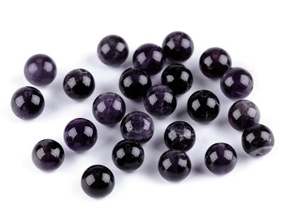 Minerálové korálky Ametyst Ø8 mm 45 kusů{% if product.brand.name %} – Galanterka{% endif %}