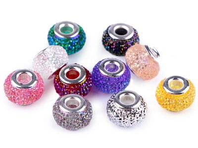 Plastové korálky s velkým průvlekem / plavkové 9x14 mm 2 kusy{% if product.brand.name %} – Galanterka{% endif %}