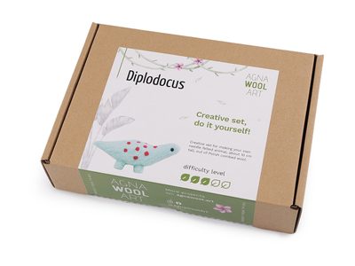 Kreativní sada plstěné zvířátko{% if variant.name %} – 6 Diplodocus tyrkys{% endif %}